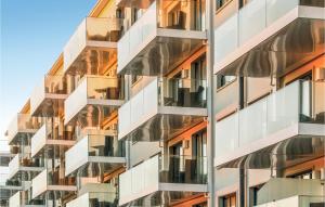 a building with balconies on the side of it at Prora Solitaire Panorama 04 in Binz