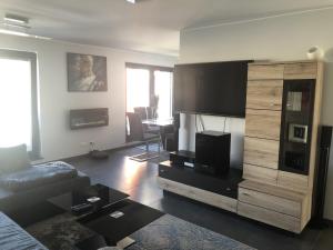 A television and/or entertainment centre at Entire Apartment in Schieren - 2 Bedrooms