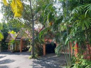 Baan Suan Palm Resort外面的花园