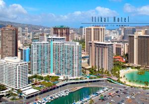 Vista aèria de FREE PARKING Waikiki Luxury Ilikai Studio City View