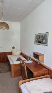 Postel nebo postele na pokoji v ubytování Cafe Zur Talsperre