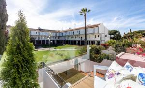 an apartment with a view of a building at Medusa Luxury Marina in Vilamoura
