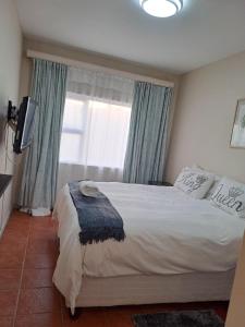 a bedroom with a large bed and a window at Beach Hive 2 in Walvis Bay