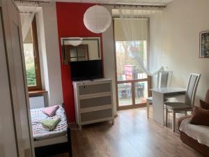 Posteľ alebo postele v izbe v ubytovaní Apartamenty pokoje "MARIA"