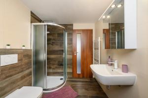 Kúpeľňa v ubytovaní Apartmány Závětří