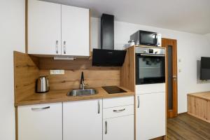 Kuchyňa alebo kuchynka v ubytovaní Apartmány Závětří