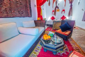 Posezení v ubytování Riad Khabia & Spa