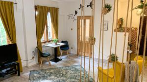 A television and/or entertainment centre at Beautiful Place in Slovakia Bratislava Old Town Center with AC