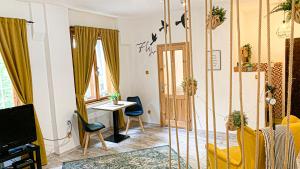 A television and/or entertainment centre at Beautiful Place in Slovakia Bratislava Old Town Center with AC