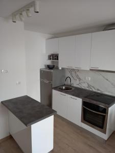 Kuchyňa alebo kuchynka v ubytovaní Apartment By the Mall