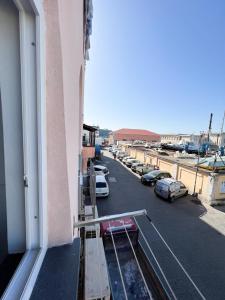 a view of a parking lot from a building at B & B Marina in Procida
