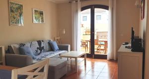 A seating area at Apartment with large relax terrace and top equipment