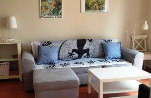 A seating area at Apartment with large relax terrace and top equipment