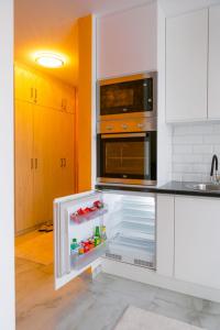 Kuchyň nebo kuchyňský kout v ubytování Apartman GREEN