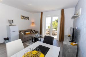 Kuchyň nebo kuchyňský kout v ubytování Apartments Vicin