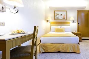 Postel nebo postele na pokoji v ubytování Hotel Olmeca Plaza