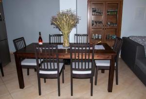 A seating area at Agis home