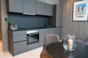 Kuchyň nebo kuchyňský kout v ubytování Lofoten Apartments