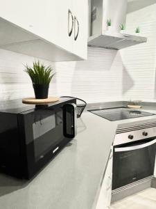 A kitchen or kitchenette at ISLAND SUITES