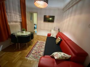 Et sittehjørne på Monolit Budapest Center Guesthouse