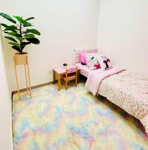 Katil atau katil-katil dalam bilik di Sentrovue B Pink House