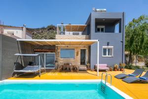 Πισίνα στο ή κοντά στο Seaview Villa Mirthios Panorama with Private Swimming Pool and BBQ!