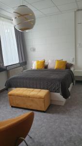 Posteľ alebo postele v izbe v ubytovaní Květinový apartmán A3B v Chomutově