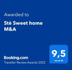 a blue screen with the text emailed to site sweet home at Stè Sweet home M&A in Scanzano