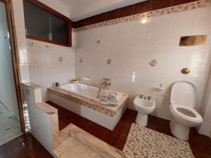 Marineo的住宿－Alloggio da Salvo，浴室配有卫生间、浴缸和水槽。
