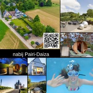 een collage van foto's van huizen en huizen bij Vakantiewoning Hakuna Matata in Geraardsbergen