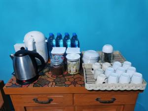 Kahvin ja teen valmistusvälineet majoituspaikassa Bankaina