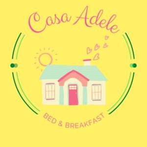 a picture of a house with the words cale allele bed and breakfast at Casa Adele in Serravalle Scrivia