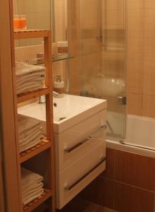 Koupelna v ubytování Cozy apartment in Bedřichov - Špindlerův Mlýn
