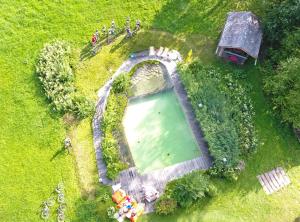 A garden outside Ski in Ski out Hotel Unterellmau