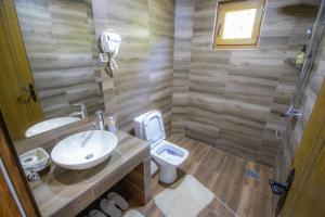 a bathroom with a sink and a toilet at Etno Selo Svodje in Vlasotince +40 photos