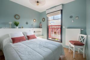 Posteľ alebo postele v izbe v ubytovaní Appartement moderne pour 4 à deux pas de la plage