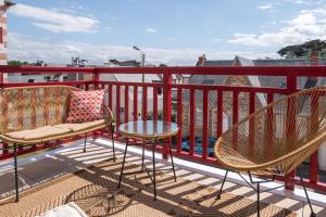 Balkón alebo terasa v ubytovaní Appartement moderne pour 4 à deux pas de la plage