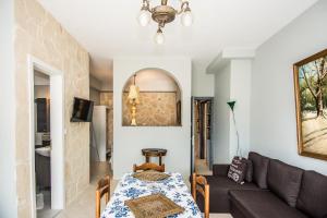 Televízia a/alebo spoločenská miestnosť v ubytovaní Xenia Ionis luxury apartments
