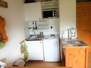 Kuchyň nebo kuchyňský kout v ubytování 2 pièces à louer à St Jean d'Aulps, 100m des pistes - FR-1-573-84