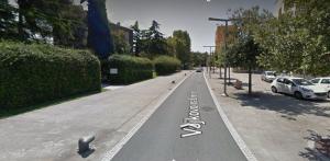 a street with a street name painted on the road at Rainbow apartment, Koper in Koper