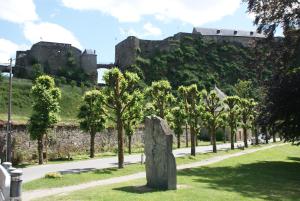 a view of the castle from the park at Les hôtes voies in Bouillon