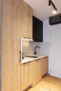 Kuchyň nebo kuchyňský kout v ubytování Kentro Luxury Suites