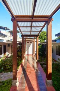 Puutarhaa majoituspaikan La Posada Copan ulkopuolella