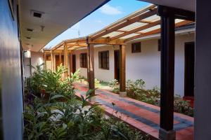 Puutarhaa majoituspaikan La Posada Copan ulkopuolella
