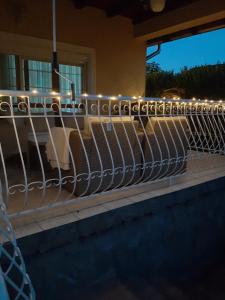 A balcony or terrace at Villa Csilla elegant house