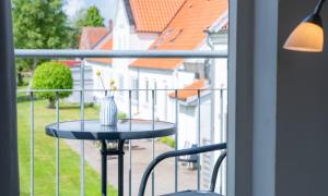Balkón nebo terasa v ubytování Aalbæk Badehotel