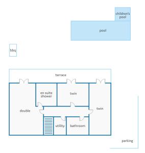The floor plan of Villa Cala Nit by Villa Plus