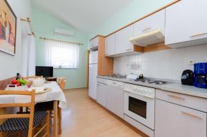 Kuchyň nebo kuchyňský kout v ubytování Apartments Damir