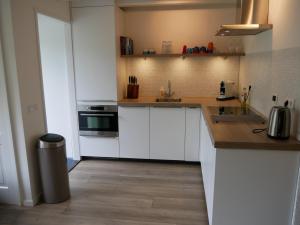 Een keuken of kitchenette bij Jonas - Luxe appartement naast de duinen