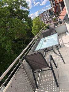 Balkón nebo terasa v ubytování Wohnen Am Solbad III